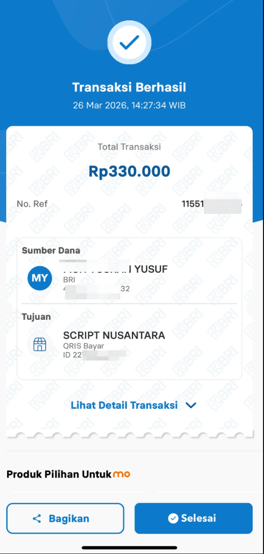 Bukti Transfer Customer 7